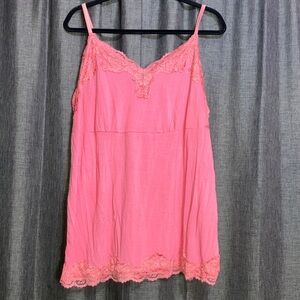 Lane Bryant Pink Lace Cami Top